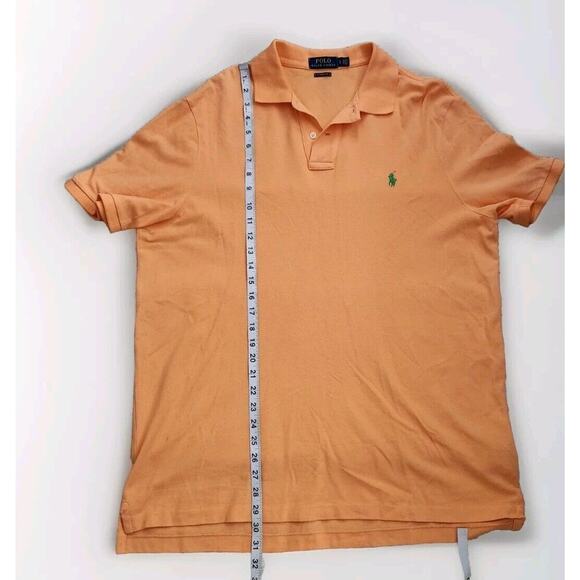 Ralph Lauren Polo Shirt Mens Size Large Orange Casual Short Sleeve Classic Fit - Picture 4 of 6